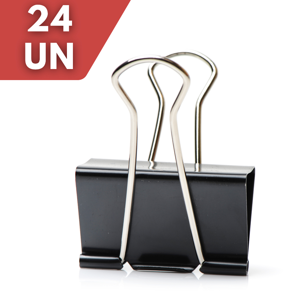 24 Prendedor De Papel Clips Borboleta Grampo Documentos Escola Grande Binder Clip Fichário Papéis em Oferta na Shopee
