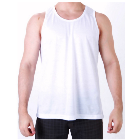 Regata masculina para sublimar BRANCO,PRETO,AZUL MARINHO OU AMARELO 100% poliéster.