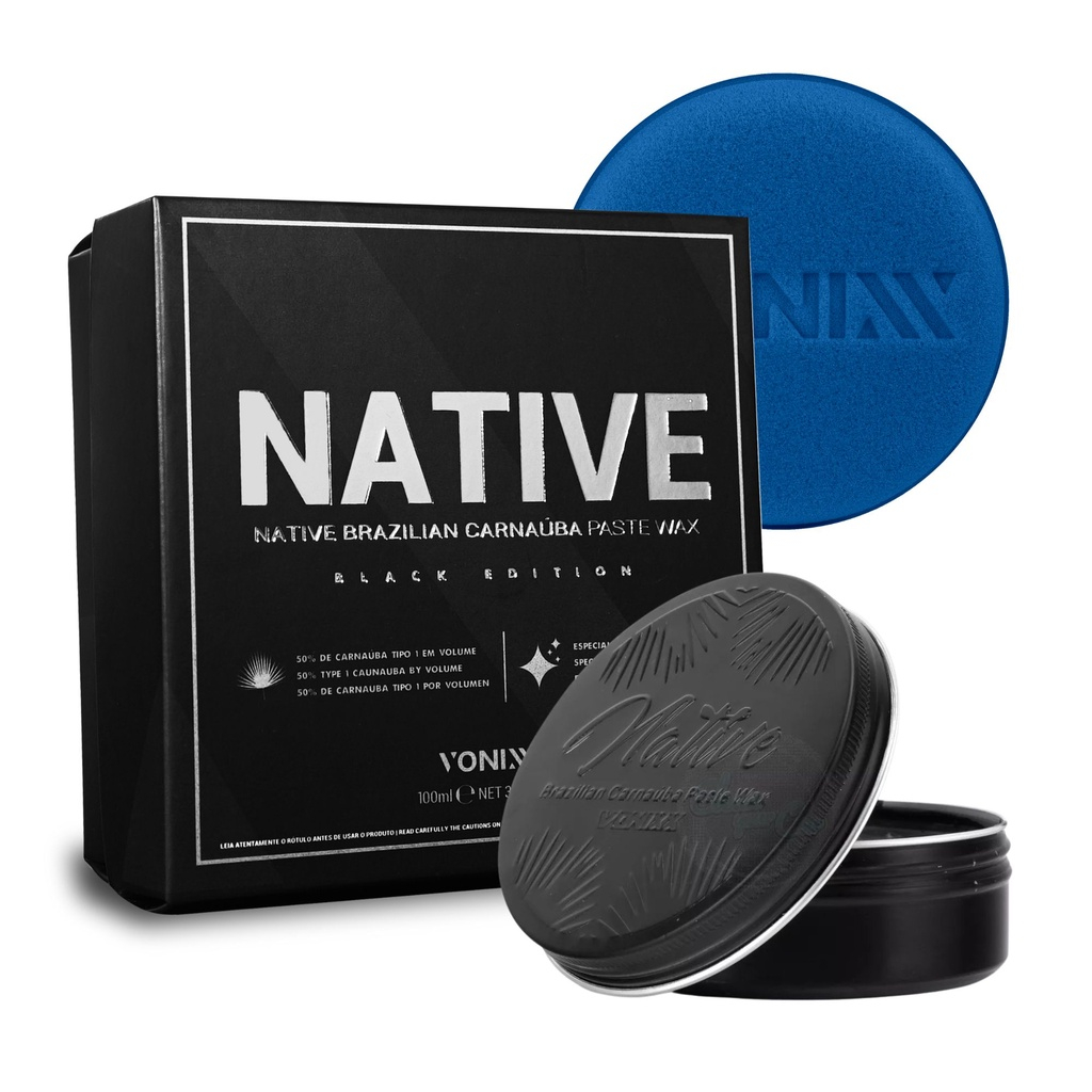 Cera Automotiva Carnauba Native Black Wax Vonixx 100ml