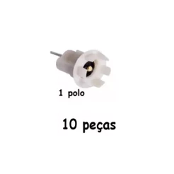 10 Peças Soquete Lanterna Garra Universal Nylon 1 Polo Dm2002