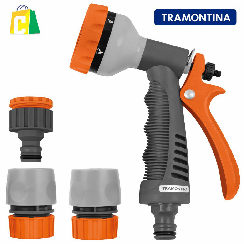 Conjunto Irrigação Tramontina 4 Peças Com Engates Rapido e Hidropistola