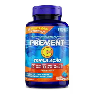 Vitamina C D Zinco Tripla Ação 150 Caps Prevent Pharma