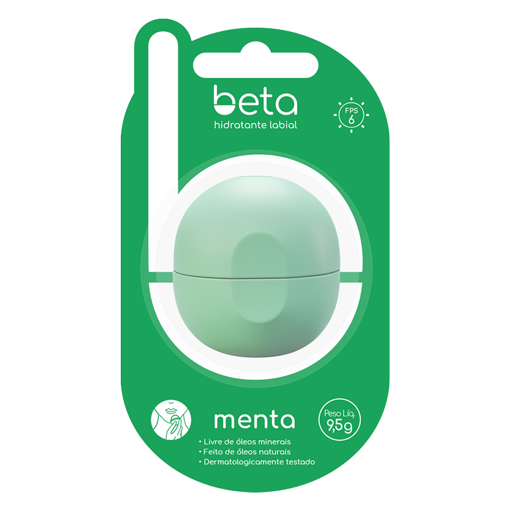 Hidratante Labial Beta Menta 9,5g em Oferta na Shopee