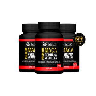 Maca Peruana Vermelha - Premium - 360 Cápsulas - 350mg ( Cada ) - 3 Frascos