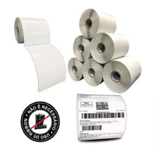 5 Rolos Etiqueta 10x15 100x150 Térmica Adesiva Serrilha Não Usa Ribbon Para E-Commerce (200 etq/rolo)