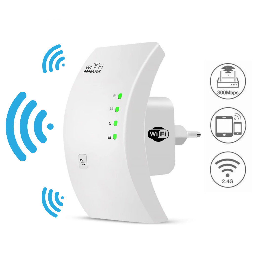 Repetidor De Sinal Wifi Amplificador Extensor De Sinal Wifi 2.4g Internet 300M