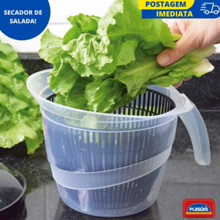Centrifuga de Saladas Com Tampa Giratória Secador de Salada Plásutil