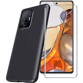Capa Silicone Fosca Macia Para Xiaomi 11t / 11t Pro + pelicula 3d