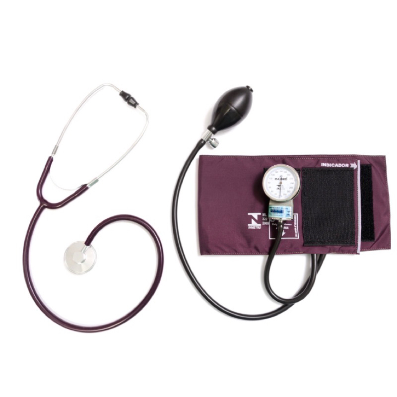 Conjunto Ap Pressão Adulto Nylon Fecho de Contato + Estetoscópio Adulto Unisson – P.A. MED
