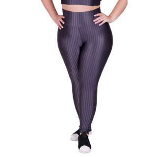 Calça Legging Fitness Plus Size Cirrê 3D Feminina Leg Grande para Academia Cintura Alta Laura 46 48 e 50 em Oferta na Shopee