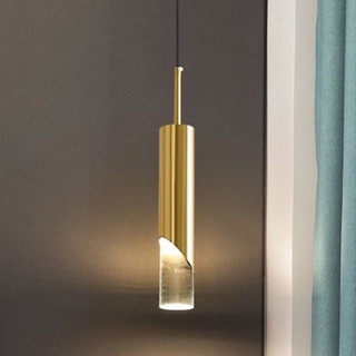 Pendente Led Luxuoso Tubular Golden Luminaria De Teto 3000K luz quente