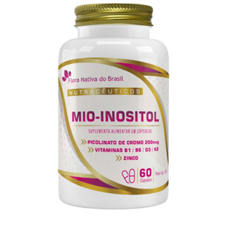 Mio Inositol + Picolinato Cromo + Zinco Vitamina B1 B6 D3 K2 60 Cápsulas 500mg