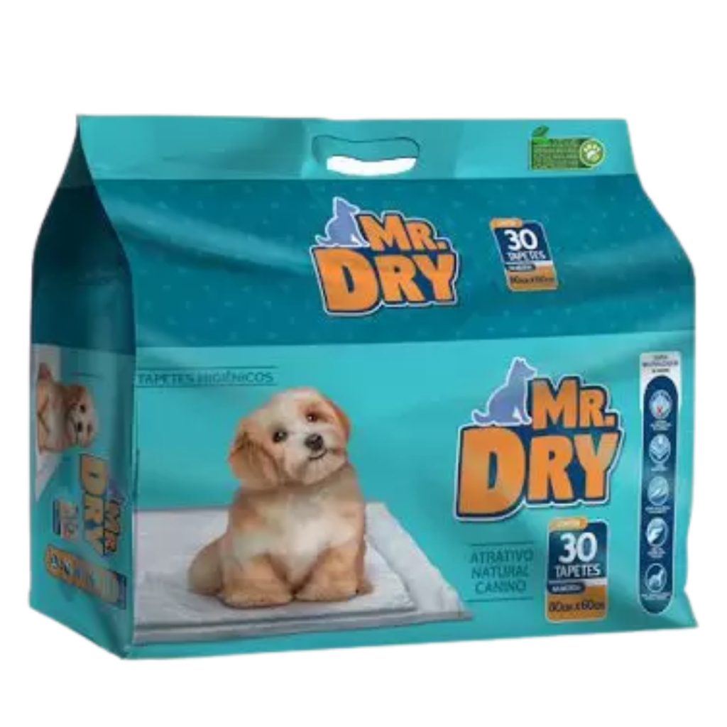 Tapete Higienico Mr Dry 80x60cm C/ 30 Unidades em Oferta na Shopee