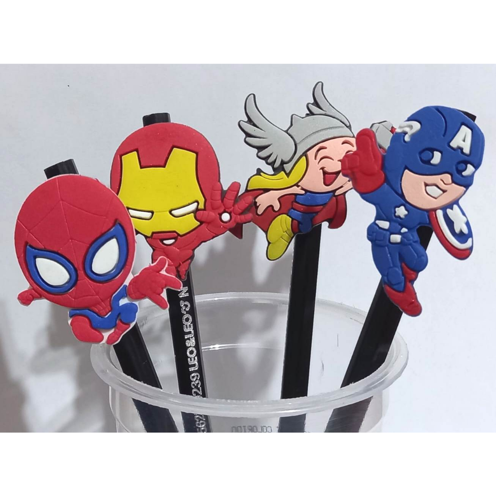 Lápis C/ponteiras Herois Variados Emborrachado -pct C/4 Unid em Oferta na Shopee