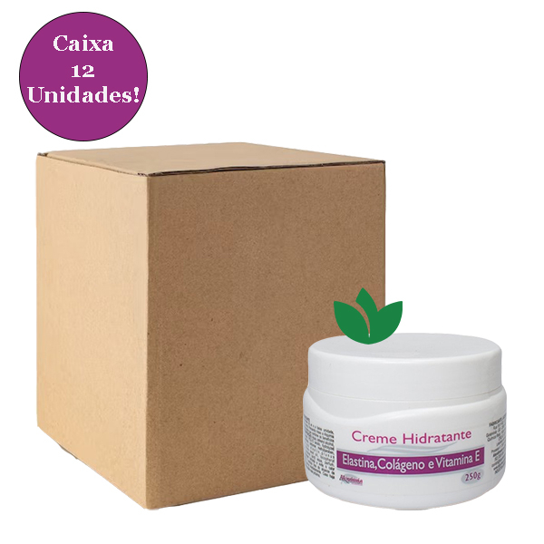 Kit 12 Unidades Creme Hidratante Elastina, Colágeno e Vitamina E 250g Alquimia Cosméticos em Oferta na Shopee