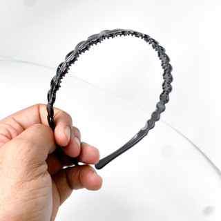 Kit com 3 arquinhos de cabelo tiara fina formato relevo trança acessório de moda