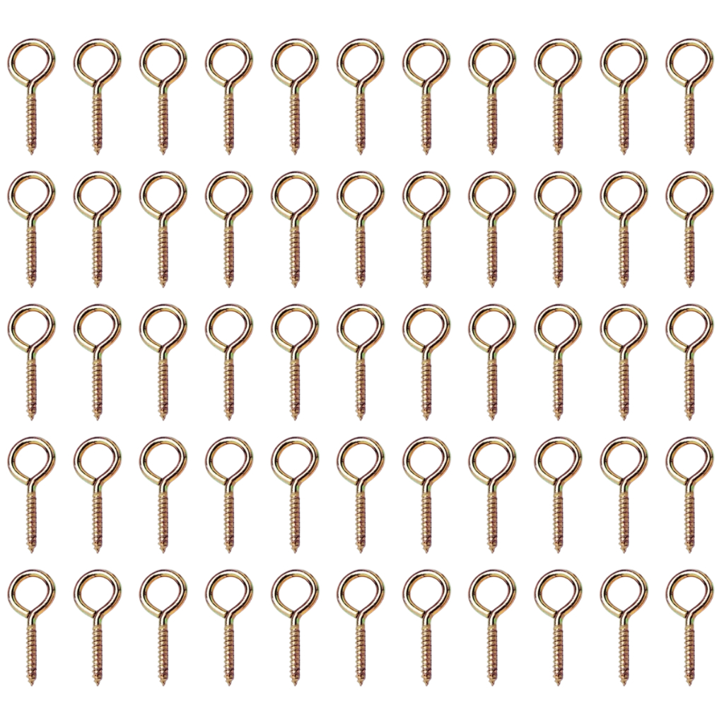 Kit 100 Peças Parafuso Pitão Gancho Fechado Argola 14x30 Para Madeira Bicromatizado - Jomarca