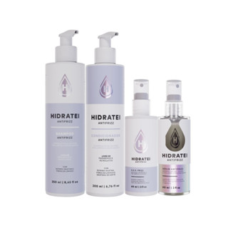 Kit Antifrizz Hidratei: Shampoo + Condicionador + Controle Absoluto + Máscara Líquida SOS