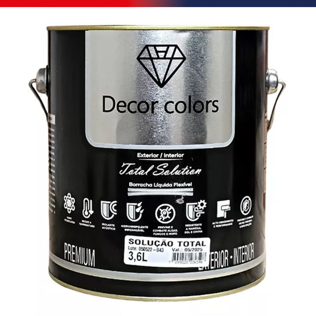 Tinta Emborrachada Decor Colors 3,6l - Várias Cores Branco Preto Athena Hera Poseidon Preto Zeus Cronos