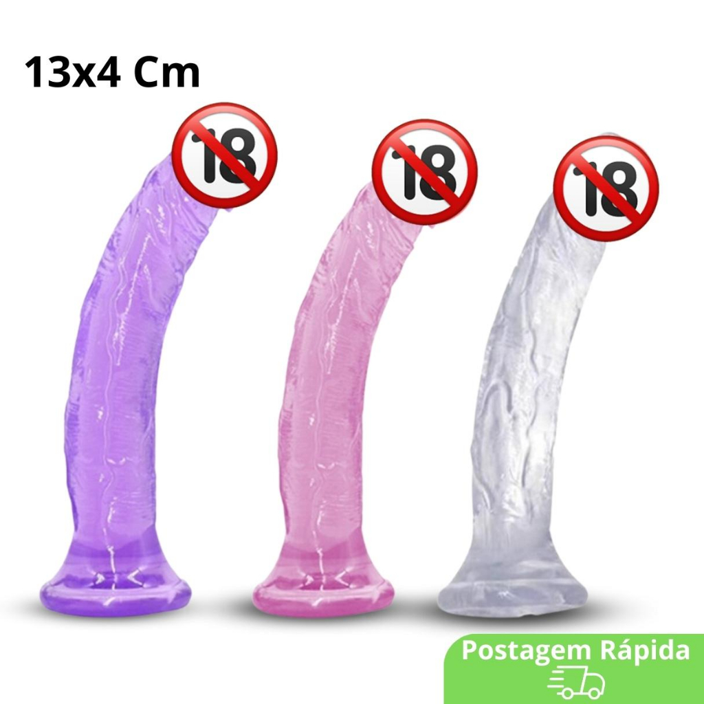 Consolo Realista De Silicone  Transparente Dildo Com Ventosa Sexshop