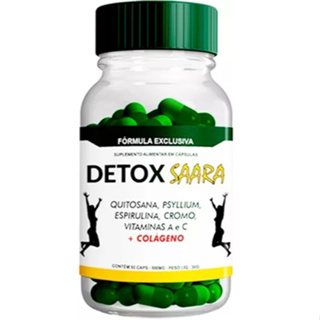 Detox Saara 60 cápsulas - emagrecedor potente - Chegou ao Brasil