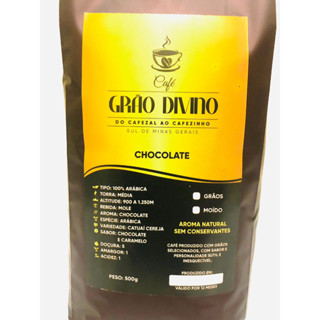 Café Chocolate e Caramelo Torrado e Moído 86pts SCA Premium Especial Pacote com 500 Gramas com Válvula Aromática Desgaseificadora.