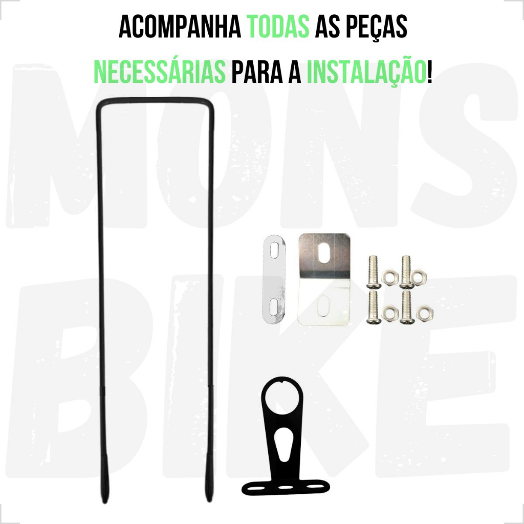 Cesta Bike Cestão Bicicleta Gigante Aro 26 Mtb Aramada Preta Reforçada Grande 38x29x26cm