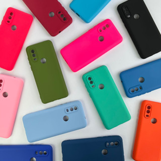 Capinha Para Motorola Moto One Vision / Capa Case Silicone Aveludada Colorida Forrada (CF26)