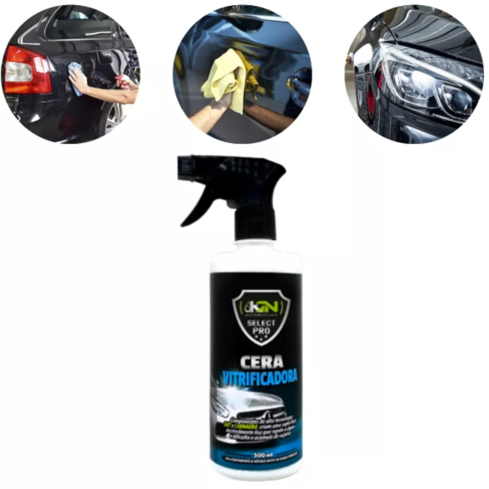 Cera Automotiva com Carnauba 500ml Líquida Spray Carro Moto