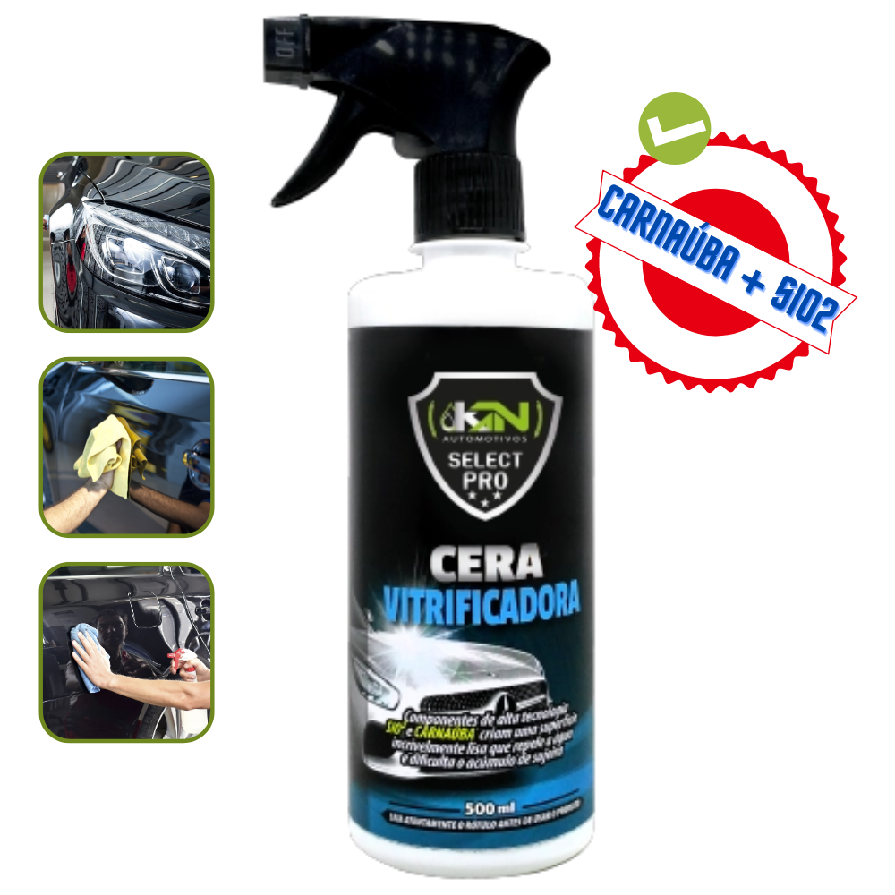 Cera Liquida Vitrificadora 500ml com Carnaúba Automotivo