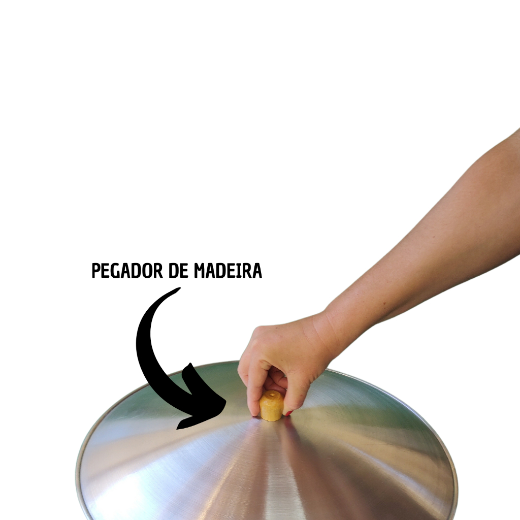 Tampa 45cm feita em aluminio ideal para disco de arado ou panelas — imagem 2 de 2