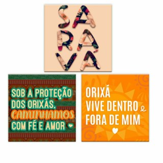 Ímã de Geladeira Orixás Decorativo 7,5x7,5cm Umbanda Religião