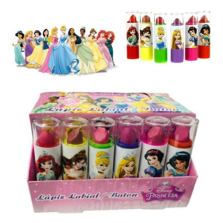 Kit 10 Batom Infantil Para Criança Menina Princesas Revenda