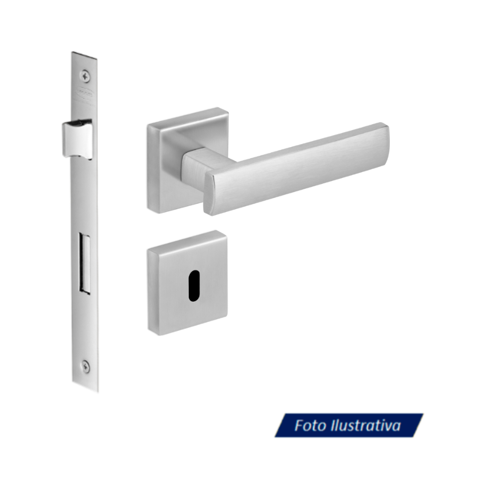 Fechadura Porta Interna Metro Light 55mm Escovada Imab