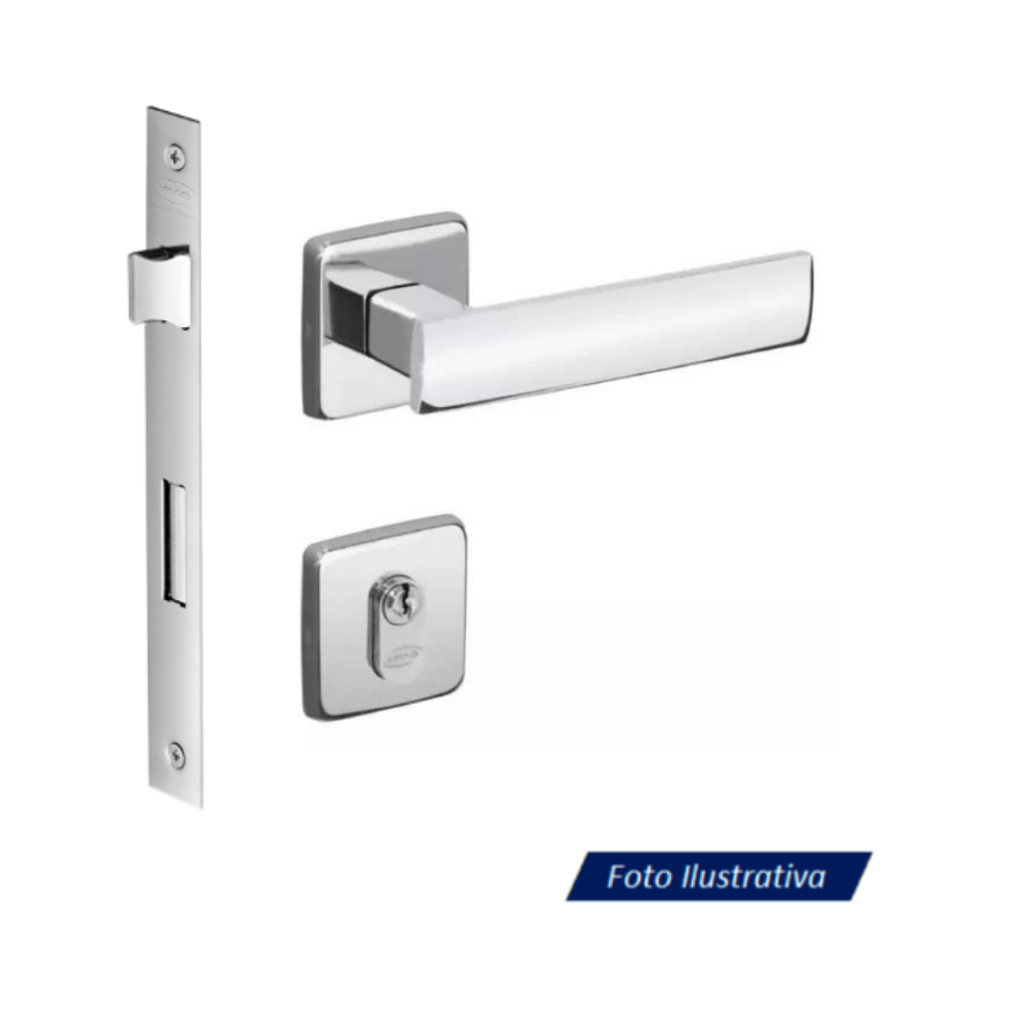 Fechadura Porta Externa Metro Light 55mm Cromada Imab