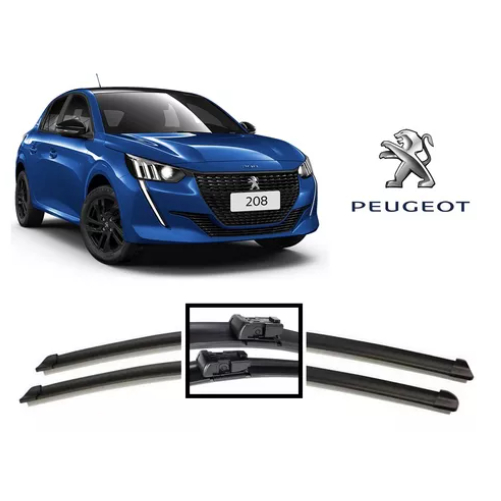Par Palhetas Limpador De Parabrisa Dianteiro Para Peugeot 208 2021 2022 2023 em Oferta na Shopee
