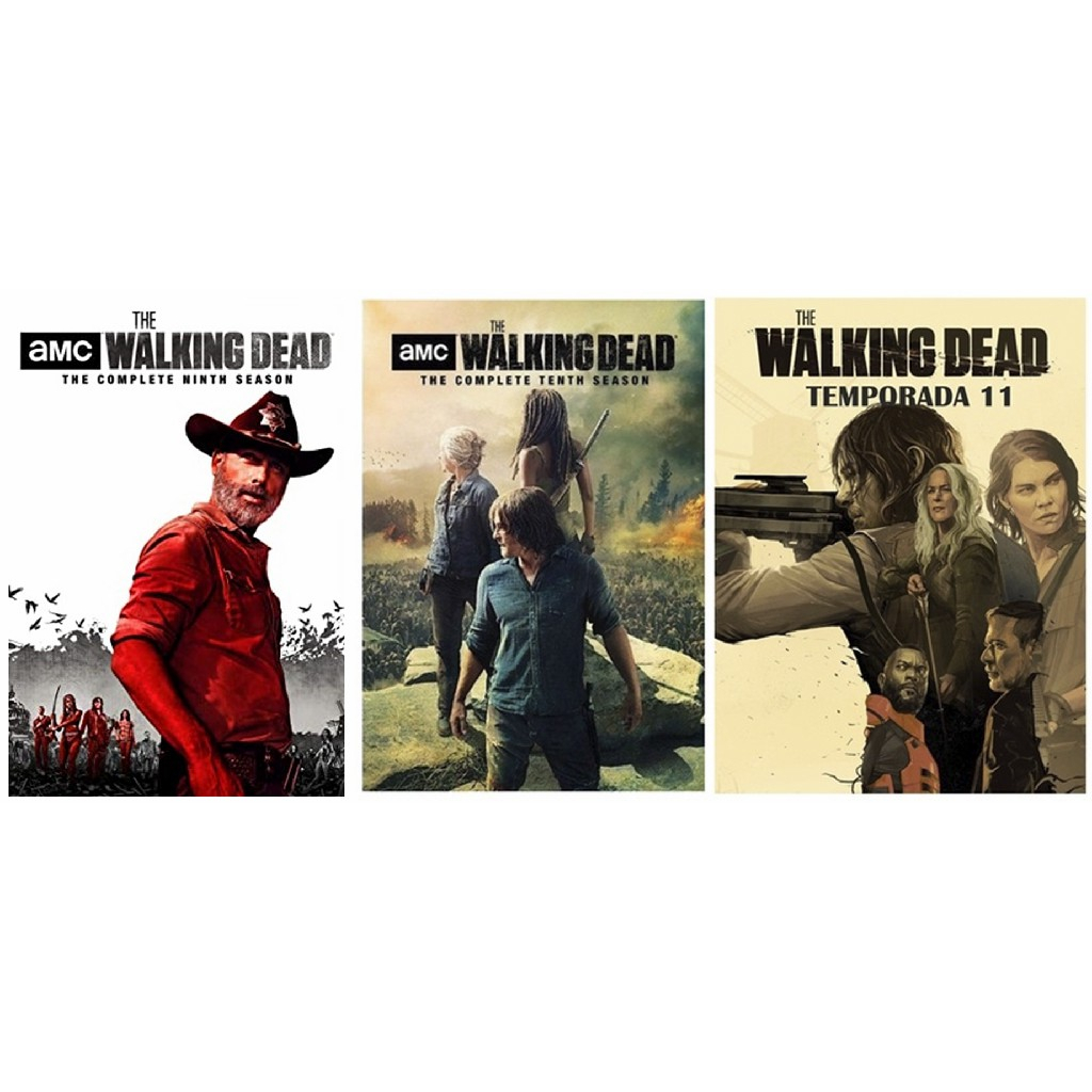 Pacote DVDs de autoração própria Série The Walking Dead Temporadas 9, 10 e 11 Edição especial com adicionais Dublado / Legendado