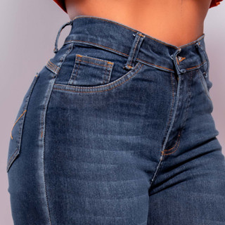 Calça Jeans Feminina Premmium Azul Escura Direto Fábrica Promoção