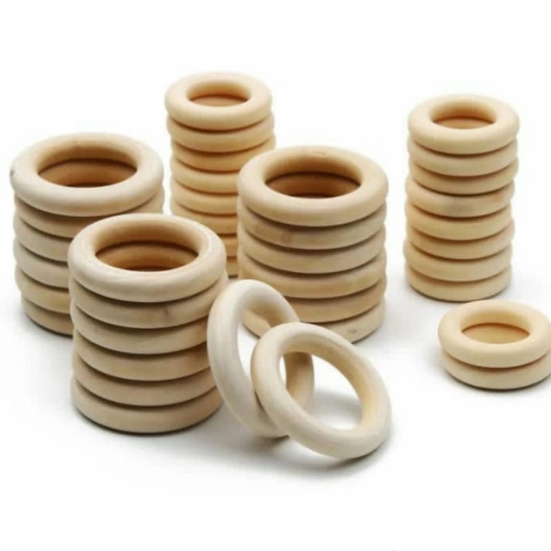 Argolas DE Madeira 30mm Para Artesanato 30 Peças em Oferta na Shopee