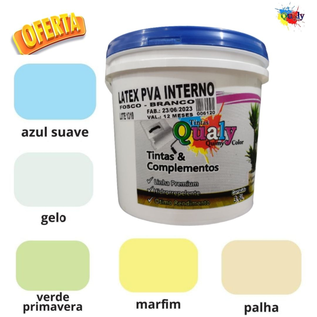 Tinta Látex Acrílico Econômico 3,6L Diversas Cores