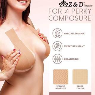 Z&D Lingerie Sutiã Rolo Adesivo Levanta Peito Seio Fita Boob Up Invisível Fita