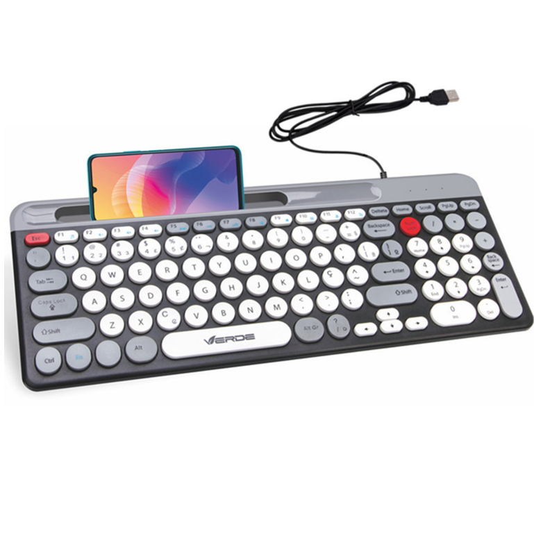 Teclado Com Fio Básico Conexão Usb Padrão De Pc/Notebook/Tablet Ipad JP-10 Windows Computador