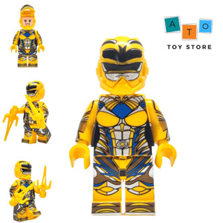 Mine Boneco Ranger Amarelo tipo bloco de montar