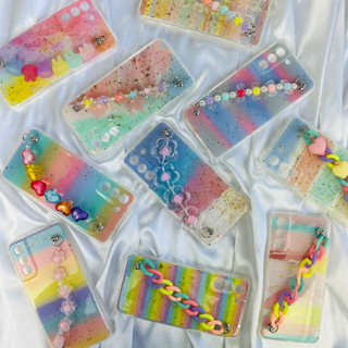 Capinha Colorida Com Corrente Samsung S21 FE/ Capa Case com suporte (CF06)