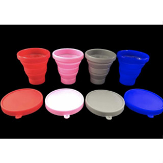 Copo Retrátil de Silicone 170ml Com Tampa