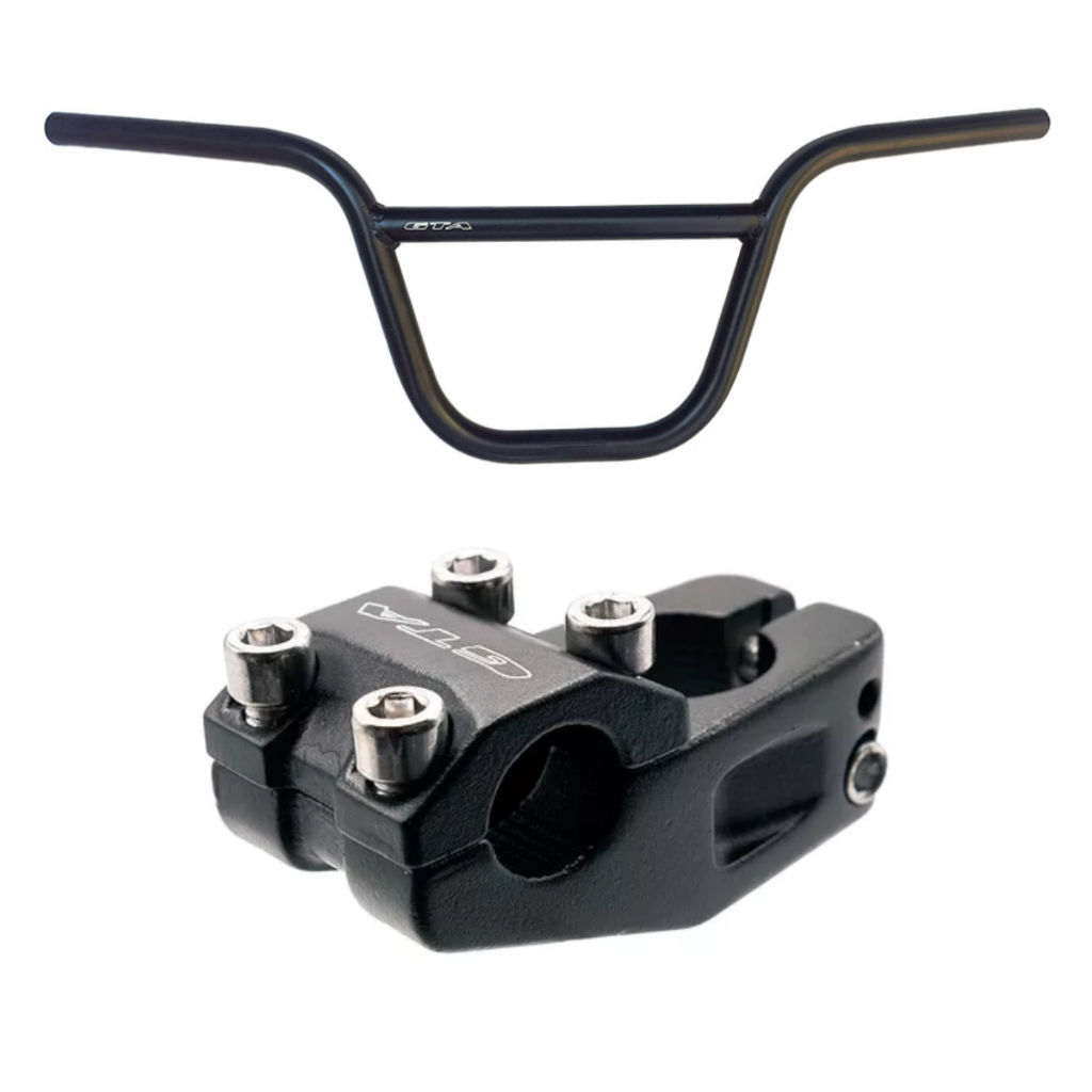 Kit Guidão Bicicleta Alto Gta Cross + Suporte Mesa Aluminio Bmx