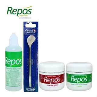 Kit Repos Amaciante de Cutículas 120ml + Creme Removedor + Ureia 120gr + Espátula Ref 222