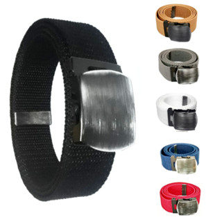 Cinto sport fino poliéster fivela de metal militar diversas cores