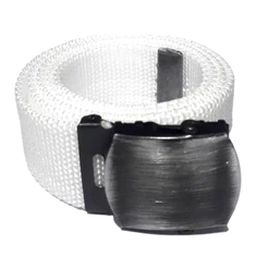Cinto sport fino poliéster fivela de metal resistente branco