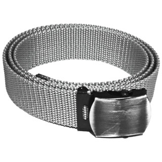 Cinto sport fino poliéster fivela de metal resistente cinza